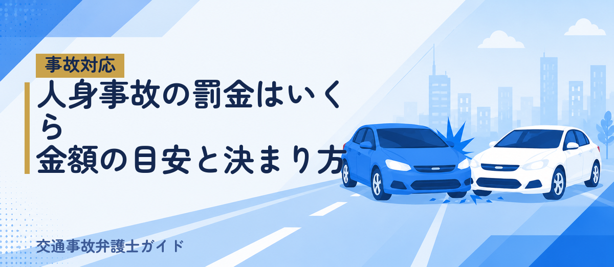 人身事故の罰金はいくら｜金額の目安と決まり方