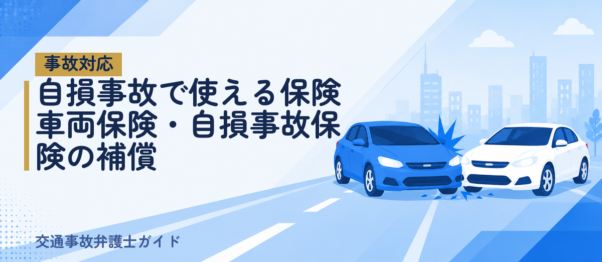 自損事故で使える保険｜車両保険・自損事故保険の補償