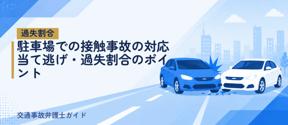 駐車場での接触事故の対応｜当て逃げ・過失割合のポイント