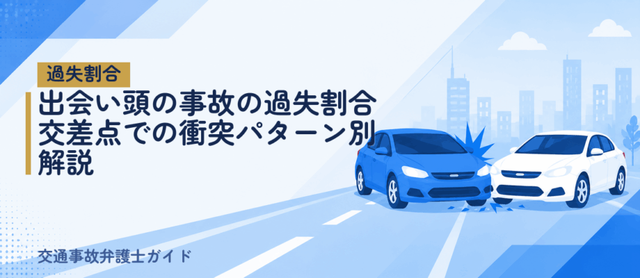 出会い頭の事故の過失割合｜交差点での衝突パターン別解説
